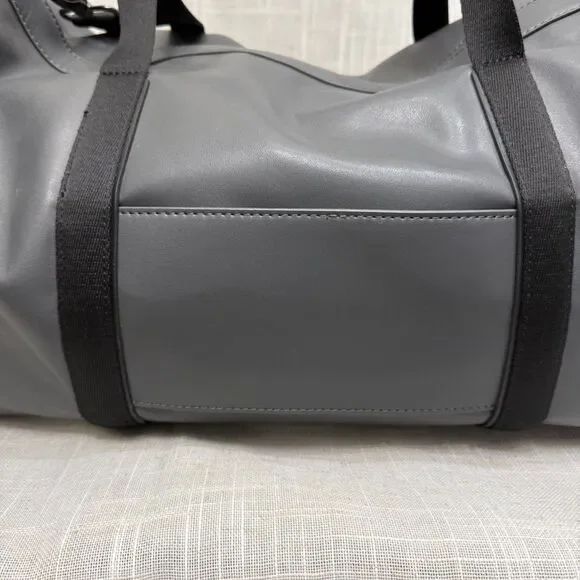Ted Baker London Hold All Faux-Leather Weekend Duffel Bag Gray